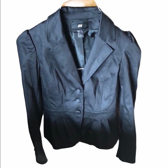 Black H&M blazer jacket with buttons - Picture 5 of 13